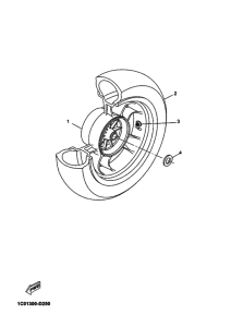 YP125R Rear wheel complete assy