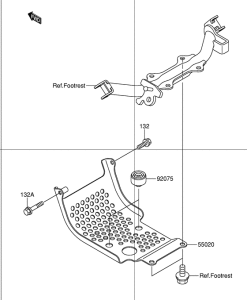 DR-Z110 Engine low cover assy zincated