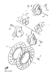 XJ600 Передний тормоз