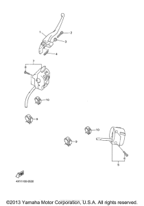 XVZ1300TFM Рулевые переключатели