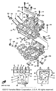 FZR750RT Картер двигателя