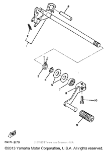 XT125K Shift shaft - pedal
