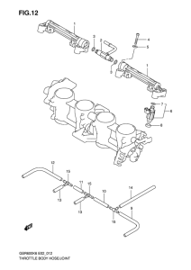 GSR600 Throttle body hose / joint