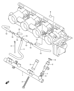 GSX-R600 Throttle body hose / joint