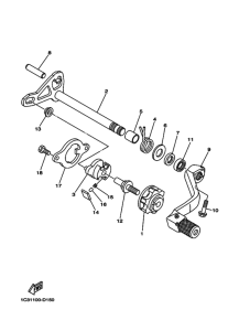 YZ125 YZ125W1 Shaft shift
