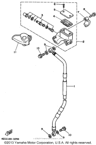 YZ80F1 Главный тормозной цилиндр