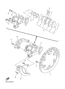 YZ250F Задний суппорт