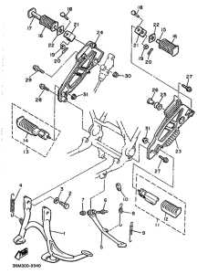 XJ600 Stand. footrest