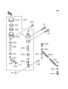 ZR400 Задний торм цилиндр