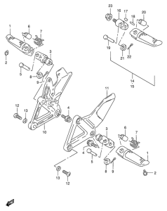 RG125 Подножки