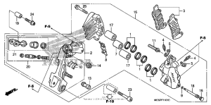 ST1300P (ABS) Left front brake caliper (1)