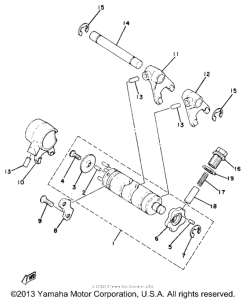 YZ50G Shift cam - fork