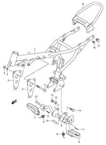 JR50 Frame / footrest