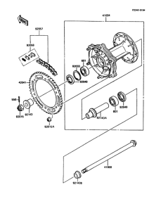 KMX125 Задняя ступица колеса