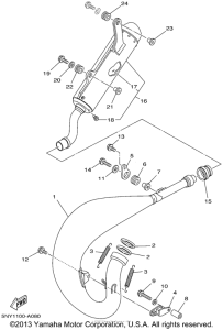 YZ125P Выхлопная система
