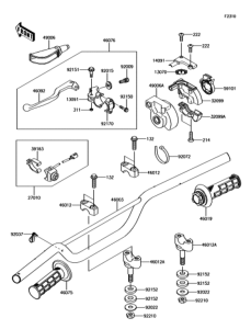 KX100 ハンドルバー