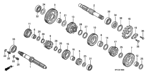 XL125V Трансмиссия