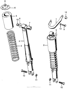 CB450 Задние амортизаторы