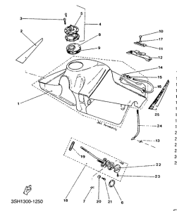 TDR125 Топливный бак