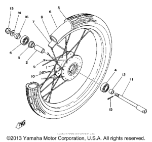 TZ125G Переднее колесо