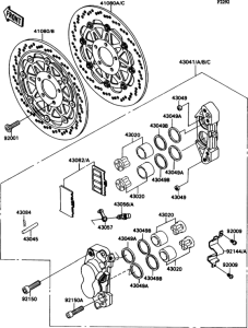 ZX1100 Передние тормоза