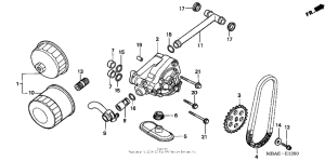 VT750CD Oil filter + oil pump