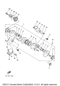 TZ250M Коленчатый вал и Поршень
