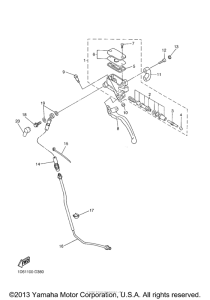 XVZ13CTSY Front master cylinder clutch