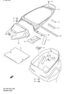 UC125 Багажник для шлема
