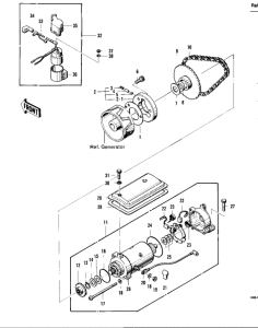 KZ400 Starter motor / starter clutch