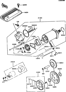 ZX550 Стартер