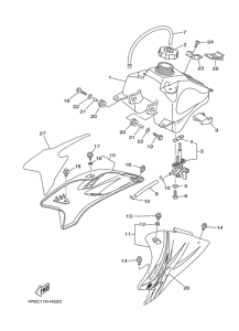 TTR50EY Топливный бак