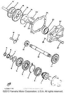 XS650SK Starting motor unit