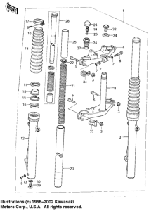 KL250 Вилка передней оси
