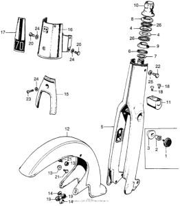C70 Front fork + front fender