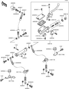 ZR750 Front master cylinder(zr750-c1)