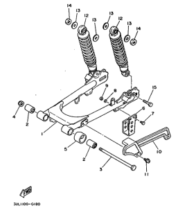 RT100H Rear arm. suspension