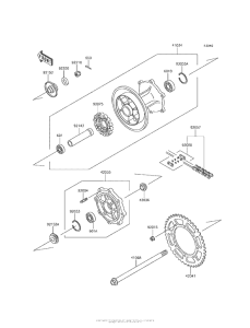 KL650 Задняя ступица колеса