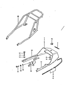 GSX750 Обтекатель сидения