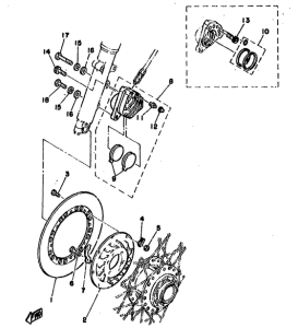 TZ250F Front brake . caliper