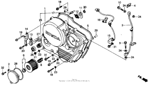 XR600R Right crankcase cover 85-87