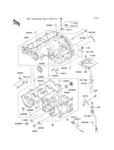 ZX600 Картер двигателя
