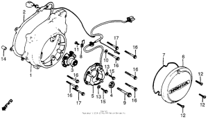 CB750 Left crankcase cover + spark advancer