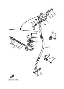 XT225 XT225D Передний тормозной цилиндр