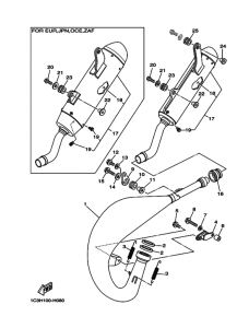 YZ125 YZ125Z Выхлоп