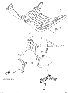 CW50R Stand. footrest