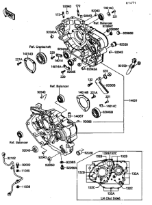 KL650 Картер двигателя