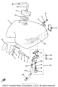 YZ50G Топливный бак