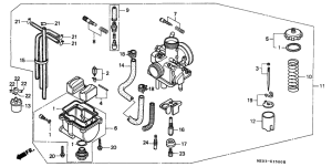 FL400R Carburetor assy