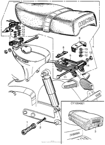 CA100 Seat + pillion step